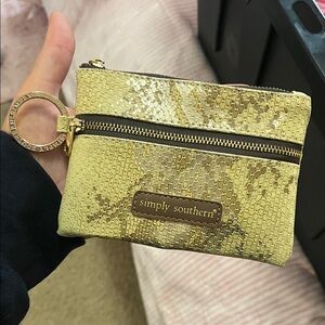Simply Southern Metallic Gold Coin Pouch